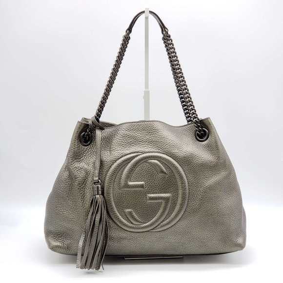 100% Authentic Gucci GG Soho on Chain Medium Pink Shoulder Bag